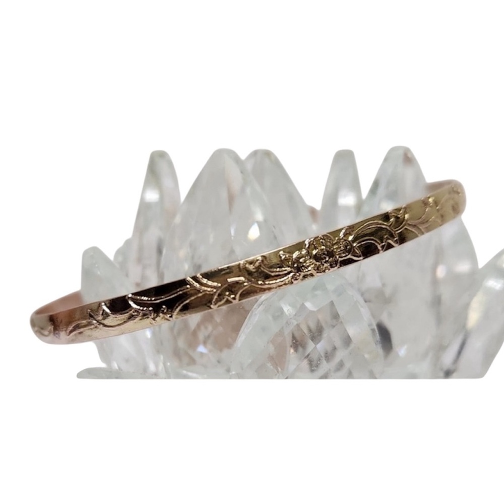 Gold Brass Floral Bracelet